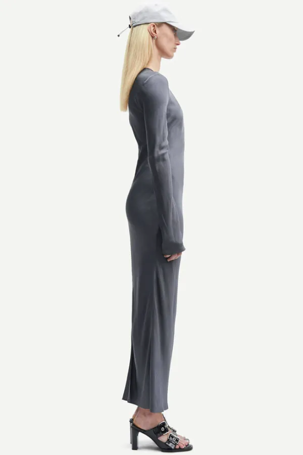 Dresses>Samsoe Samsoe Alina Long Dress | Iron Gate