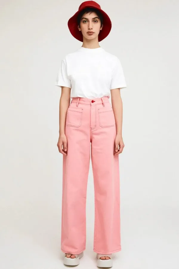 Bottoms>Rita Row Anita Jeans | Pink