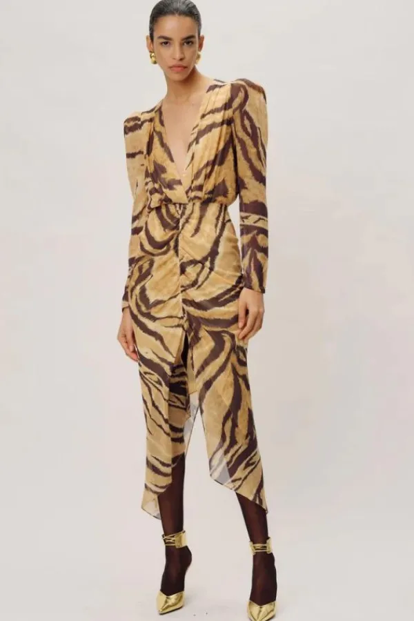 Dresses>Ronny Kobo Astrid Dress | Tiger Printed
