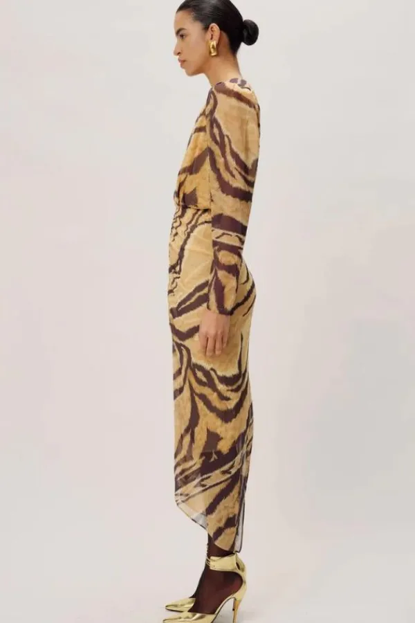 Dresses>Ronny Kobo Astrid Dress | Tiger Printed