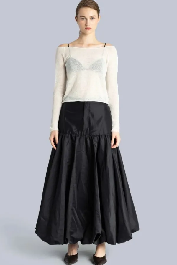 Bottoms>ESTHÉ Balloon Maxi Skirt | Black
