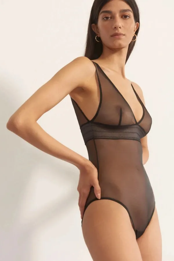 Lingerie>Else Bare Soft Cup Bodysuit | Black