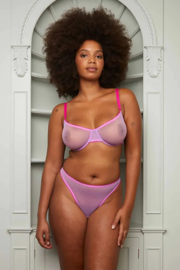 Lingerie>Dora Larsen Bella Clean Tulle Underwire Bra | Pastel Purple