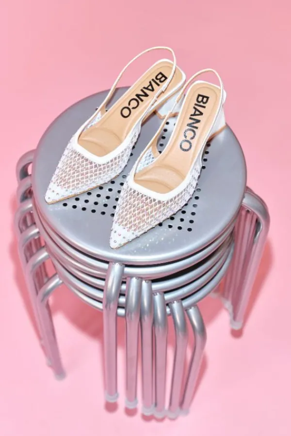 Ready-to-wear Whites|Shoes>BIANCO BIAMARALYN Mesh Slingback | Off White