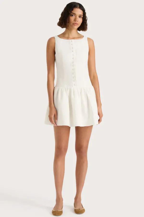 Ready-to-wear Whites|Dresses>Faithfull The Brand Blair Mini Dress | White