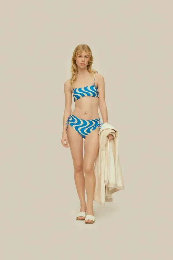 Swim>OAS Blue Rippling Baia Bikini Top