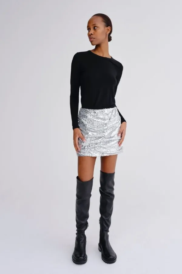 Bottoms>Herskind Boss Skirt | Silver