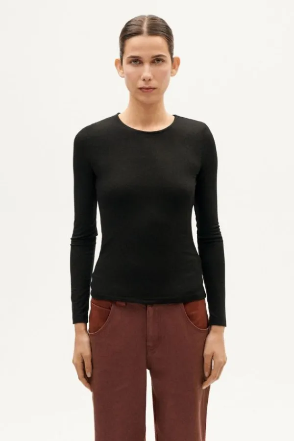 Tops>Thinking Mu Brisa Cashmere Top | Black