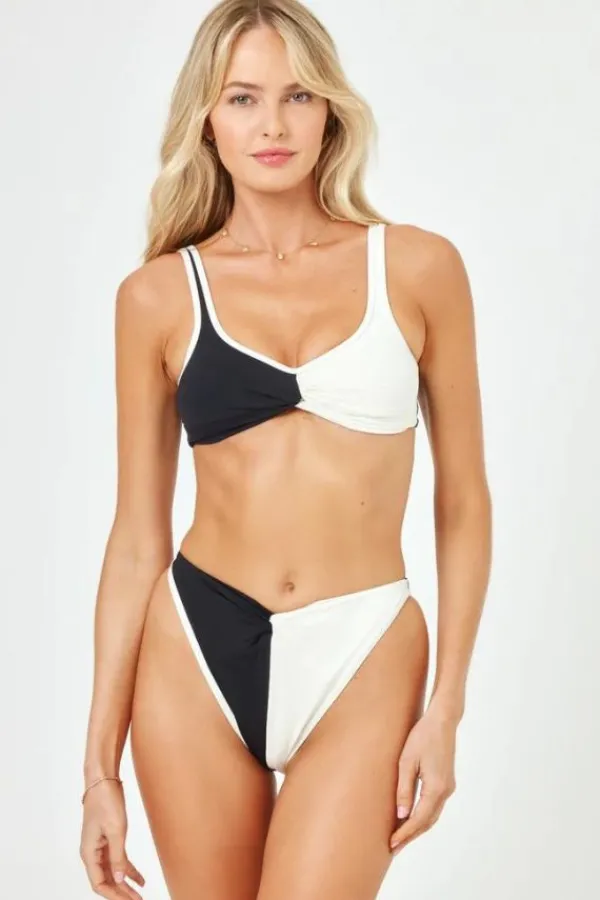 Swim>L*Space Cardi Bikini Top | Black/Cream