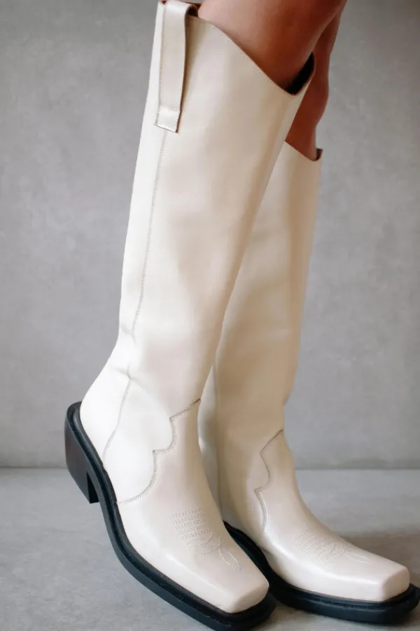 Shoes>Alohas Cattle Leather Boot | Ivory