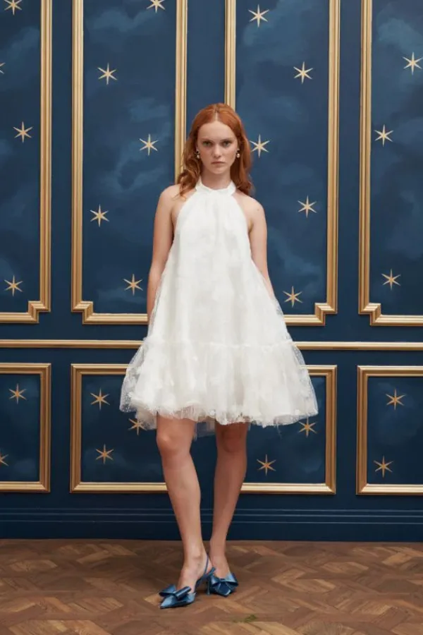 Ready-to-wear Whites|Dresses>Sister Jane Chance Floral Tulle Dress | Pearl White