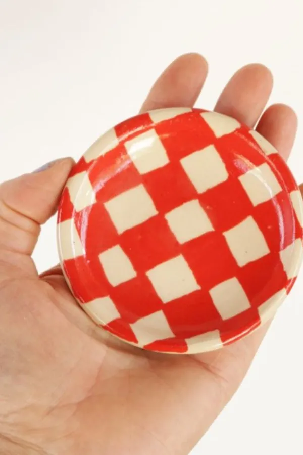 Home>Nightshift Ceramics Checkerboard Dish | Cherry