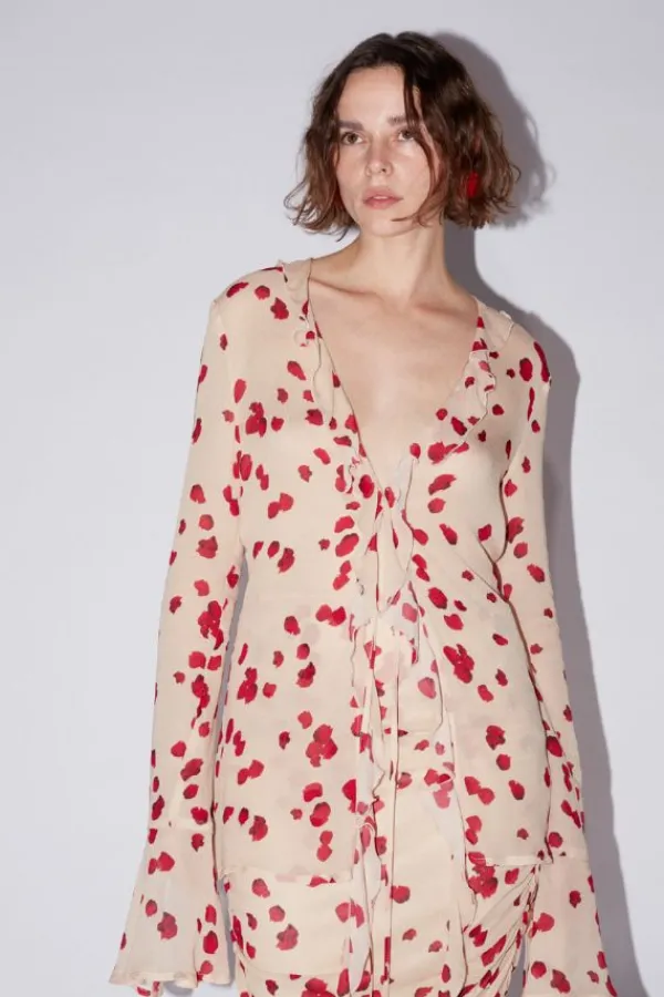 Tops>SAEMDI Chiffon Top | Nude Rose