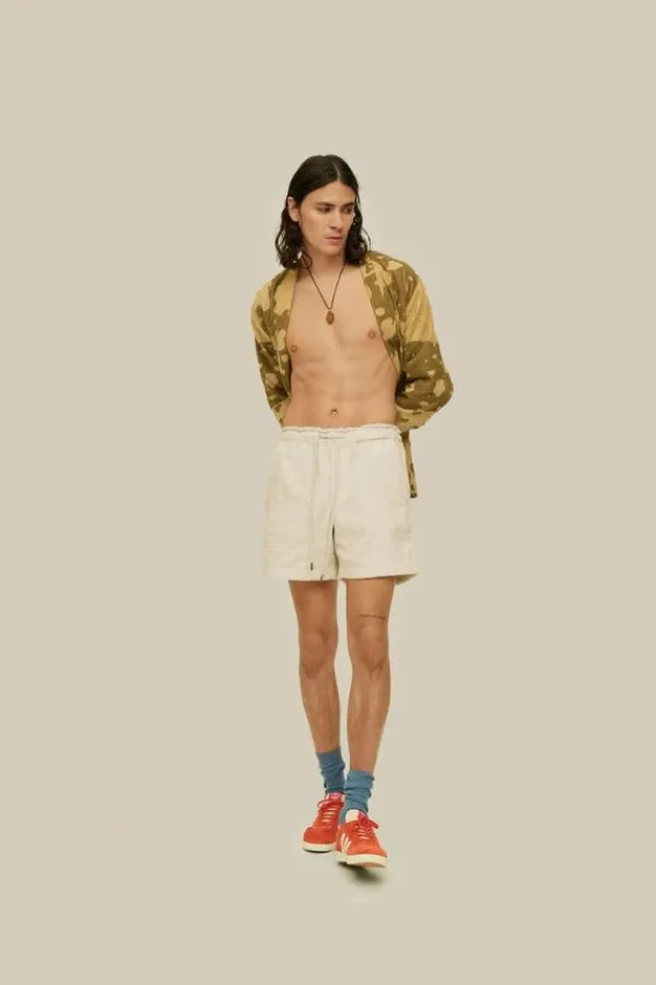 Swim|Accessories>OAS Cream Golconda Terry Shorts