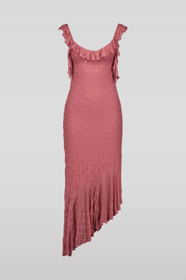 Dresses>SAEMDI Crinkled Jersey Dress | Mauve