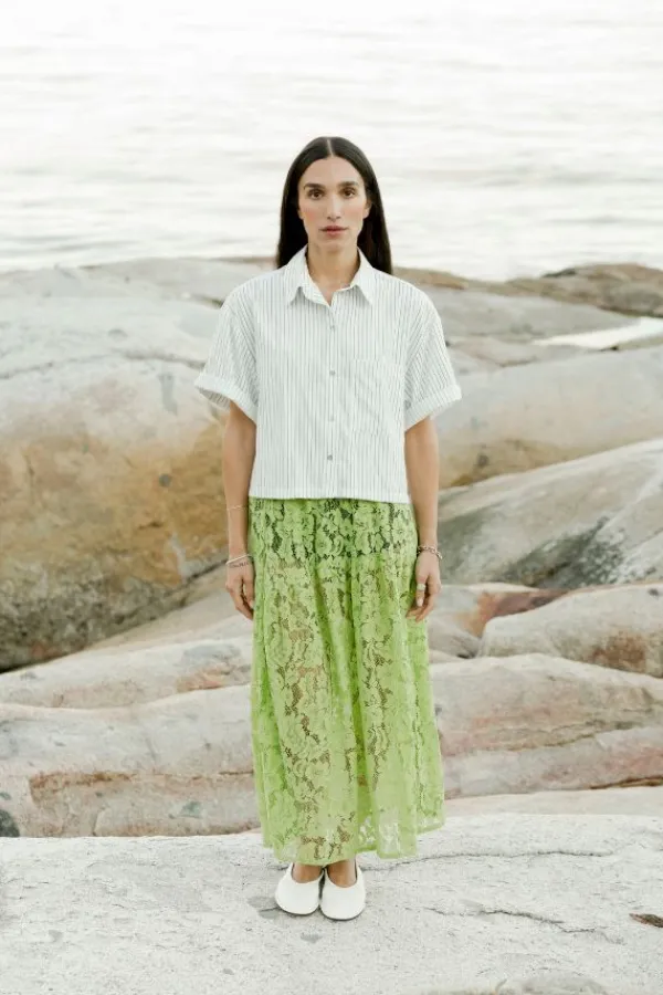 Bottoms>A Bronze Age Field Skirt | Lime Lanai Lace