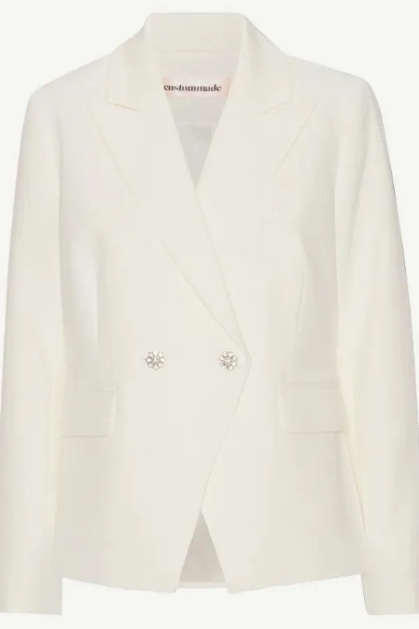 Ready-to-wear Whites|Tops>Custommade Flavia Blazer | Whisper White