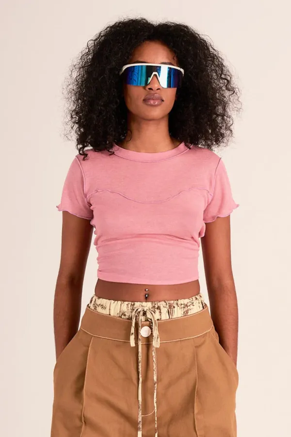 Tops>Eliza Faulkner GIGI BABY TEE | ROSE