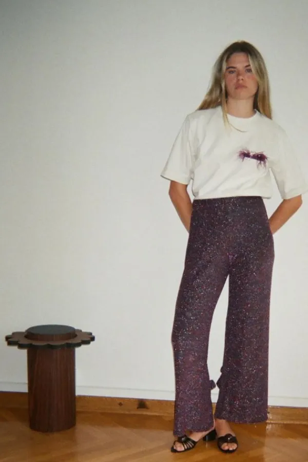 Bottoms>Le Petit Trou Hugo Trousers | Purple