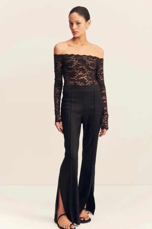 Bottoms>Shona Joy Kasbah Side Split Pant | Black
