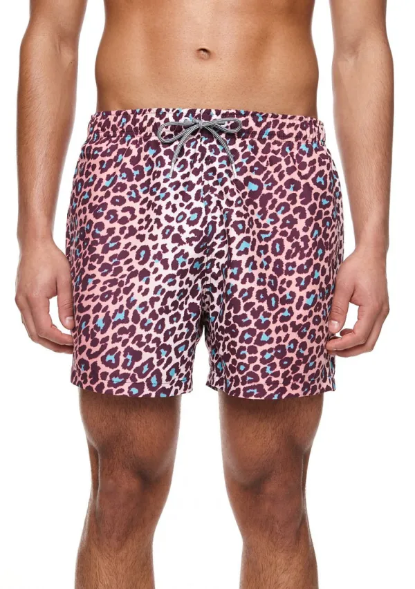 Swim|Accessories>Boardies Leopard Mid Length Swim Shorts