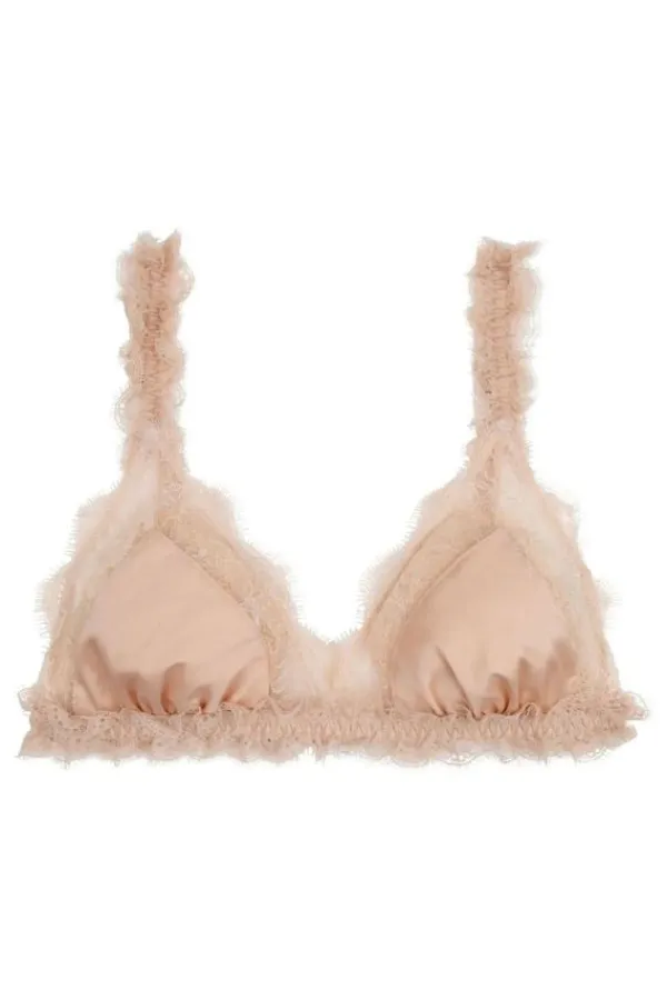 Lingerie>Love Stories Love Lace Triangle Bralette | Sand