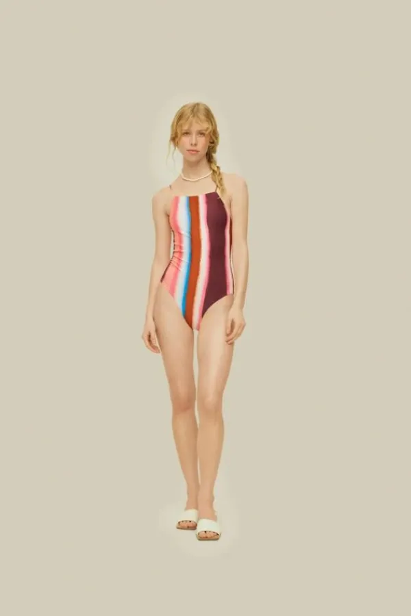 Swim>OAS Moody Lines Bathing Suit
