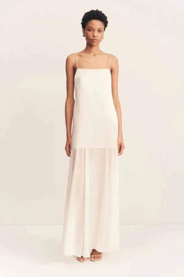 Ready-to-wear Whites|Dresses>Shona Joy Moraya Dropped Waist Maxi Dress | Ivory