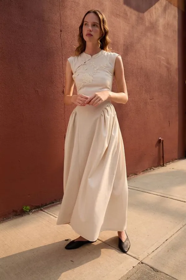 Ready-to-wear Whites|Dresses>Tach Naomi Linen Dress | Beige Melange