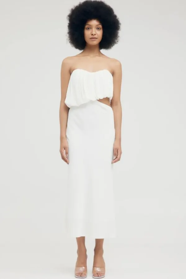 Ready-to-wear Whites|Dresses>Third Form Overflow 2.0 Strapless Dress | Vanilla
