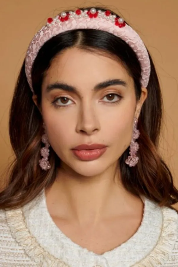 Accessories>Sister Jane Pastures Jacquard Headband | Baby Pink