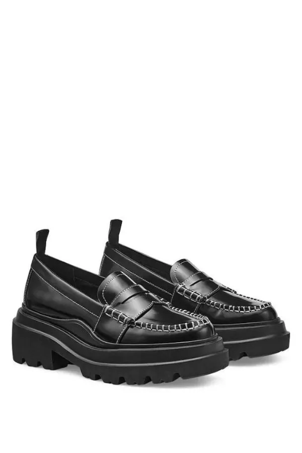 Shoes>G.H. Bass Platform Lug Loafer | Black