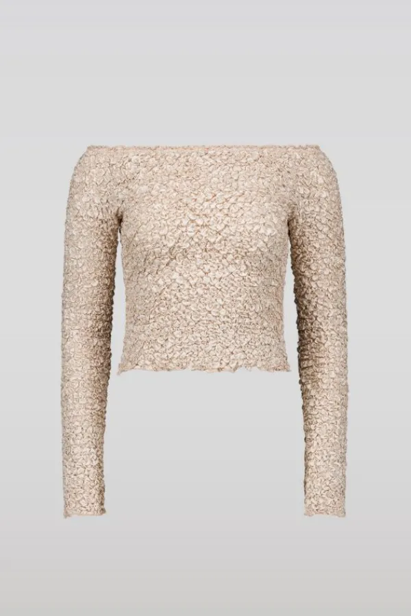 Ready-to-wear Whites|Tops>SAEMDI Popcorn Top | Cream