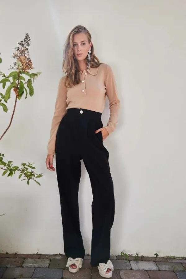 Bottoms>Custommade Prudence Pant | Anthracite Black