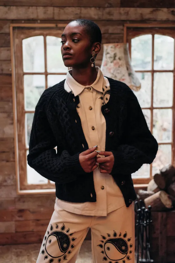 Tops>Meadows Quincy Cardigan Jumper | Black