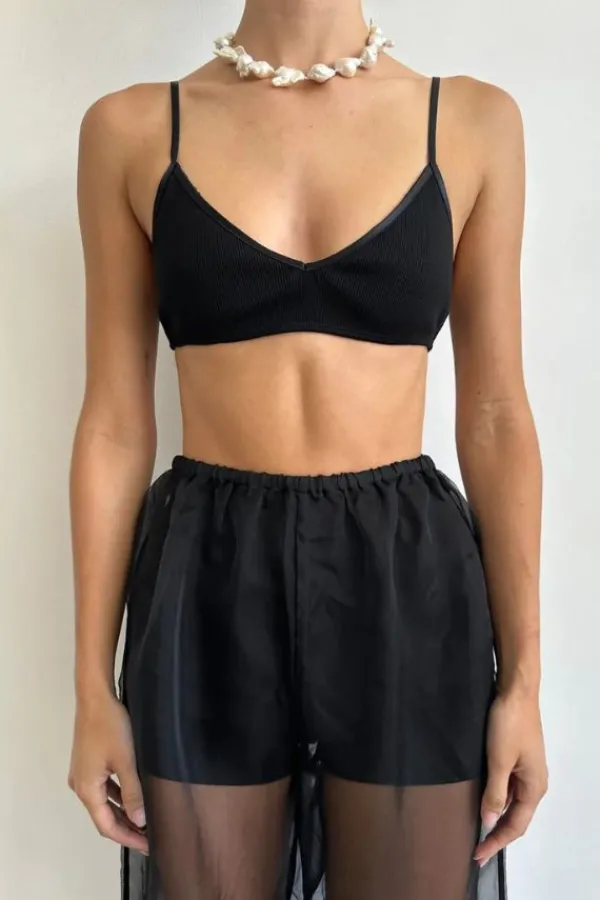 Tops>Donni Rib Bralette | Jet