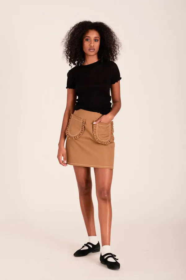 Tops>Eliza Faulkner Rib Tee | Black