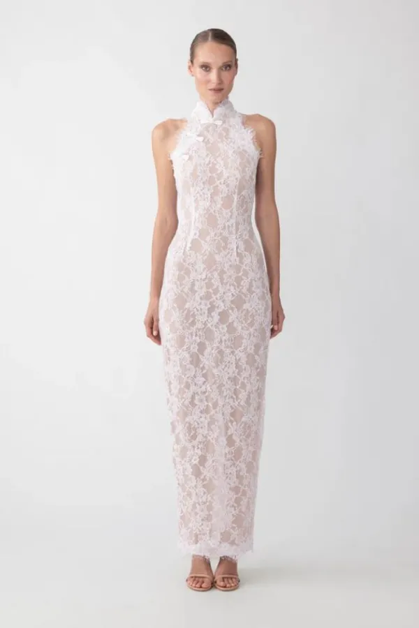 Ready-to-wear Whites|Dresses>SAU LEE Rosana Lace Dress | White