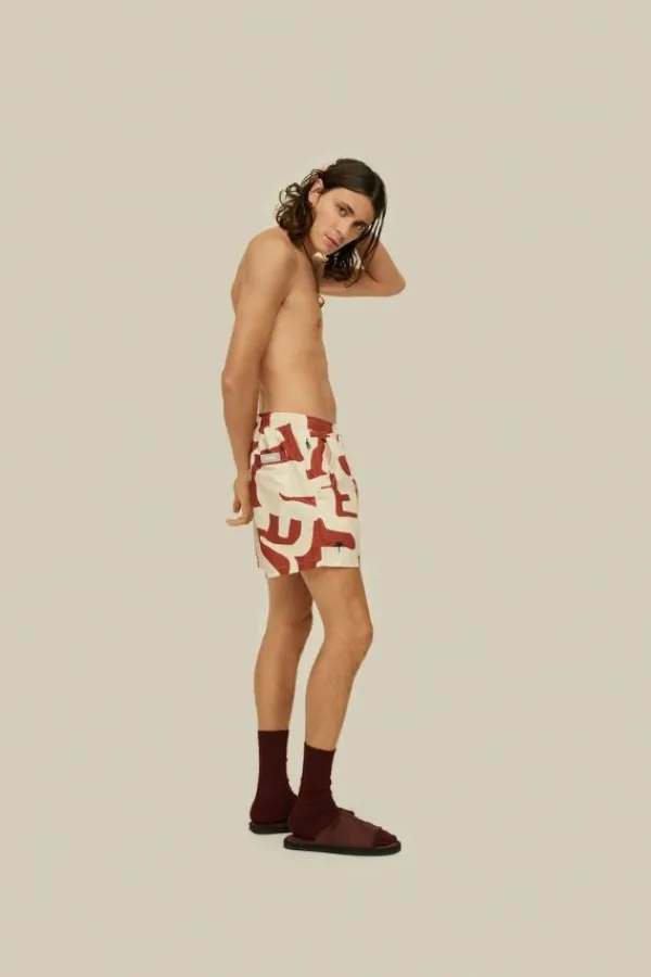 Accessories|Swim>OAS Russet Puzzlotec Swim Shorts