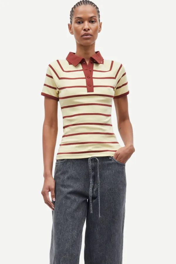 Tops>Samsoe Samsoe Saamy SS Polo | Yellow Brick St.