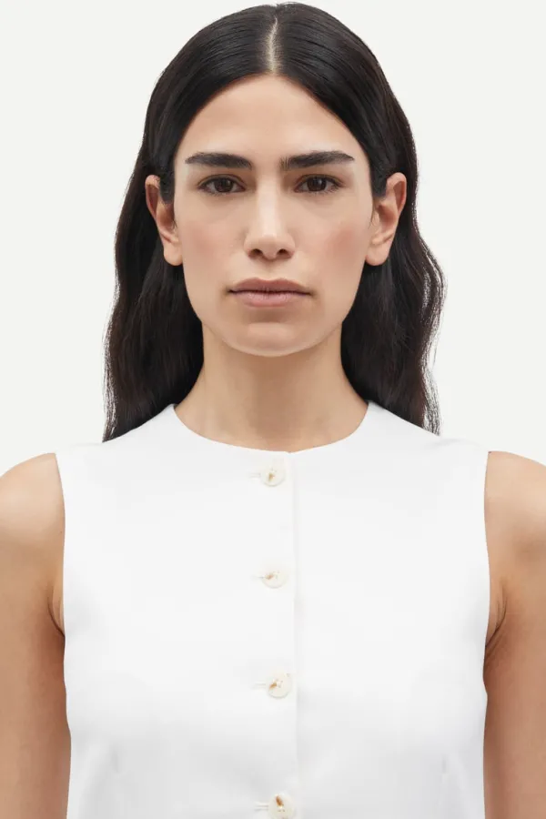 Ready-to-wear Whites|Tops>Samsoe Samsoe Saruma Vest | Egret