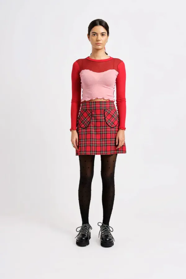 Bottoms>Eliza Faulkner Tate Mini Skirt | Red Plaid