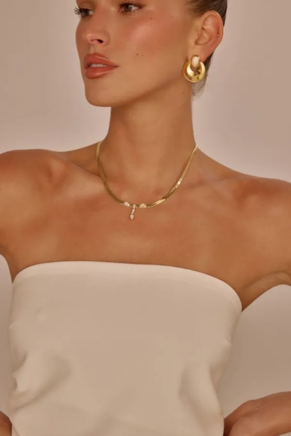 Jewelry>Luv AJ The Pave Doorknocker Hoops | Gold