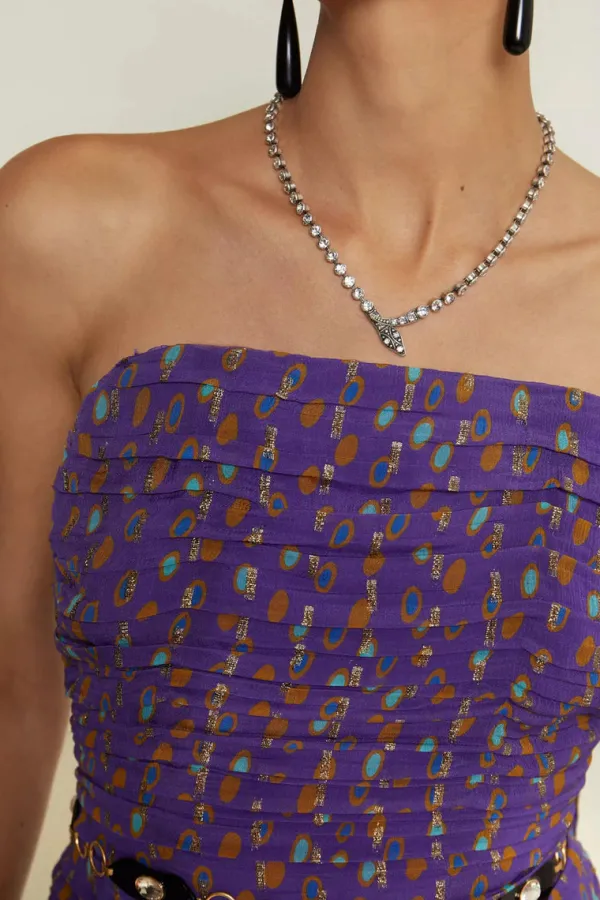 Dresses>Rixo Tina Bandeau Gown | Evil Eye Purple