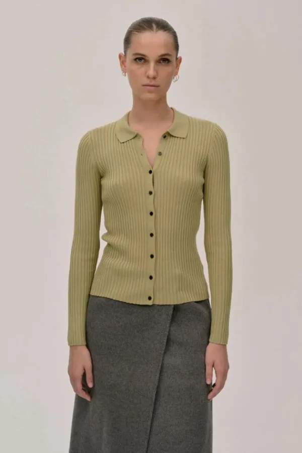 Tops>Herskind Turner Knit Cardigan | Green
