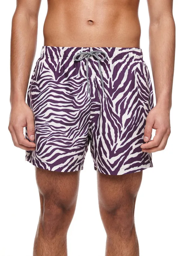 Swim|Accessories>Boardies Zebra Mid Length Swim Shorts